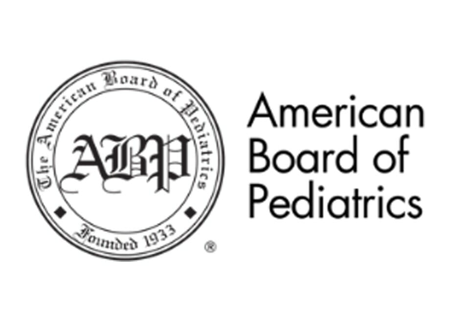 The logo of the American Board of Pediatrics, representing the expertise in pediatric medicine.