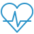 A blue heart icon on a black background.