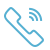 A blue phone icon on a black background.